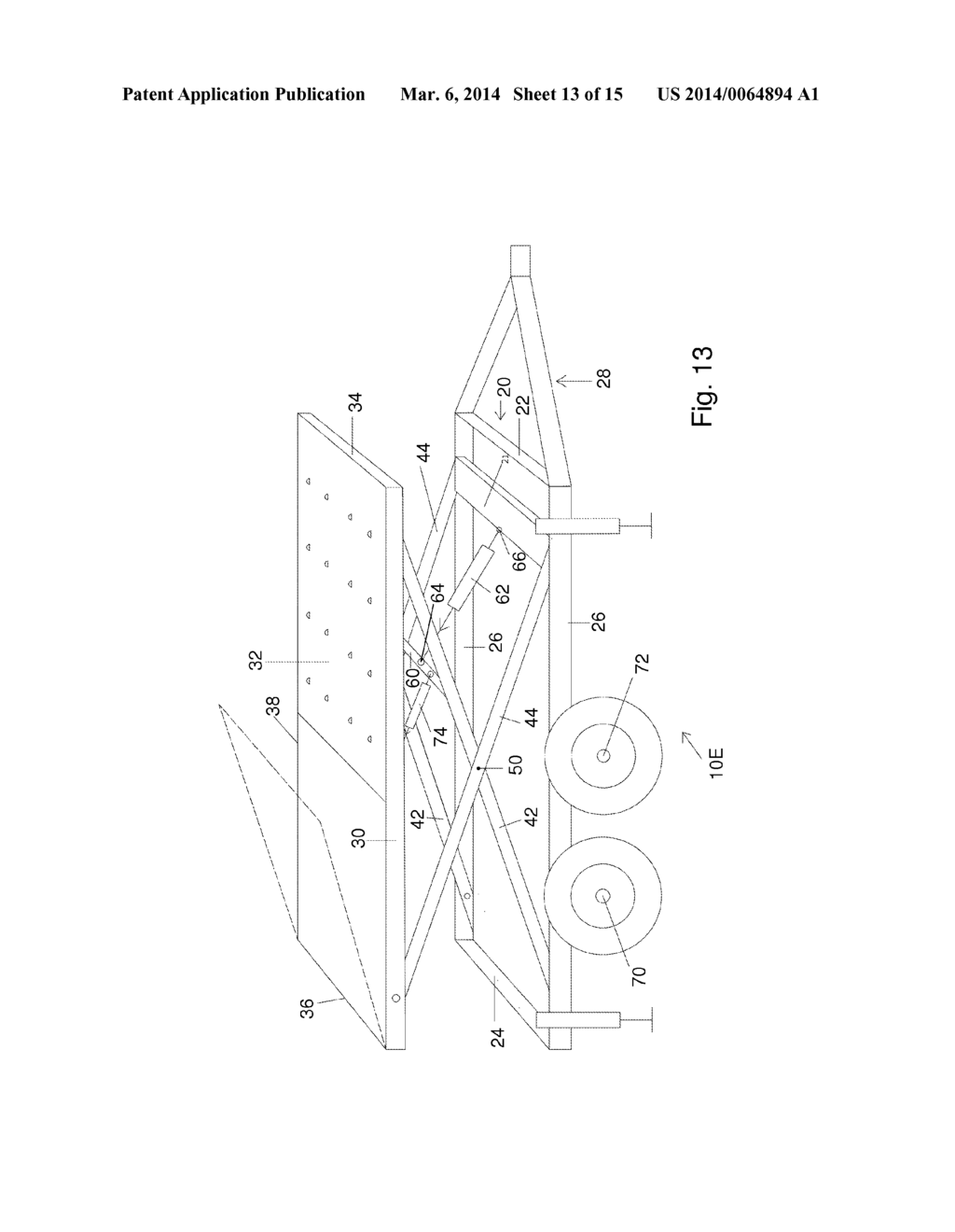 Towable Trailer Having An Elevating And Tilting Platform - diagram, schematic, and image 14