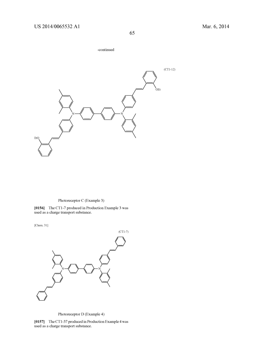 CHARGE TRANSPORT SUBSTANCE, ELECTROPHOTOGRAPHIC PHOTORECEPTOR,     ELECTROPHOTOGRAPHIC PHOTORECEPTOR CARTRIDGE, AND IMAGE-FORMING APPARATUS - diagram, schematic, and image 74