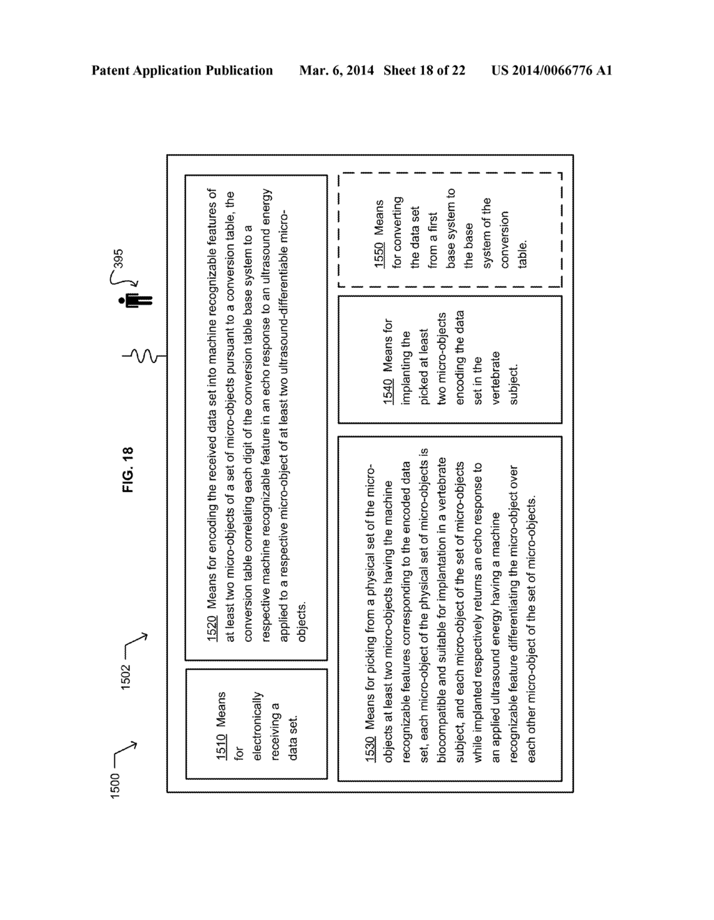 READING ULTRASOUND-DIFFERENTIABLE MICRO-OBJECTS ENCODING DATA AND     IMPLANTED IN A VERTEBRATE SUBJECT - diagram, schematic, and image 19