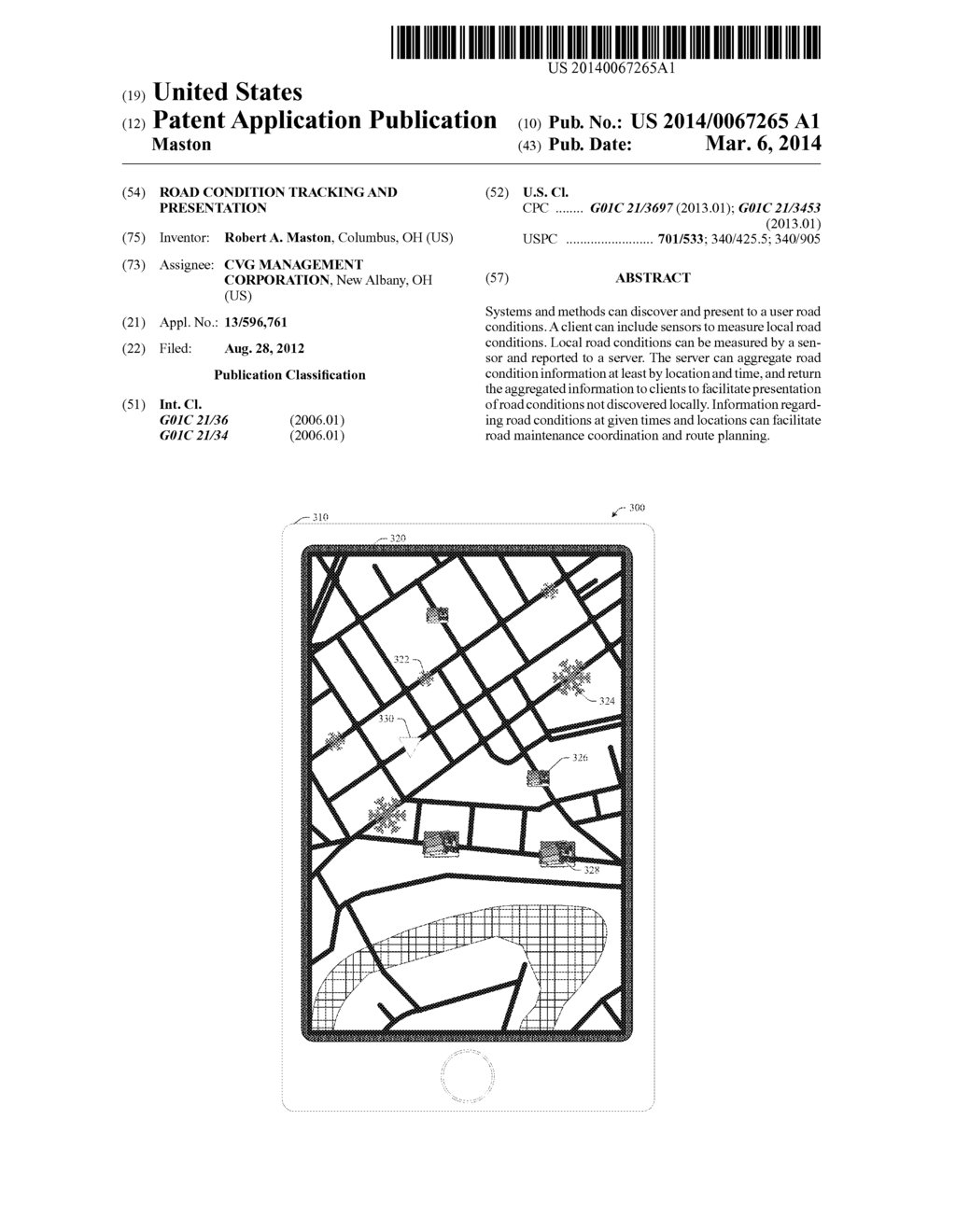 ROAD CONDITION TRACKING AND PRESENTATION - diagram, schematic, and image 01