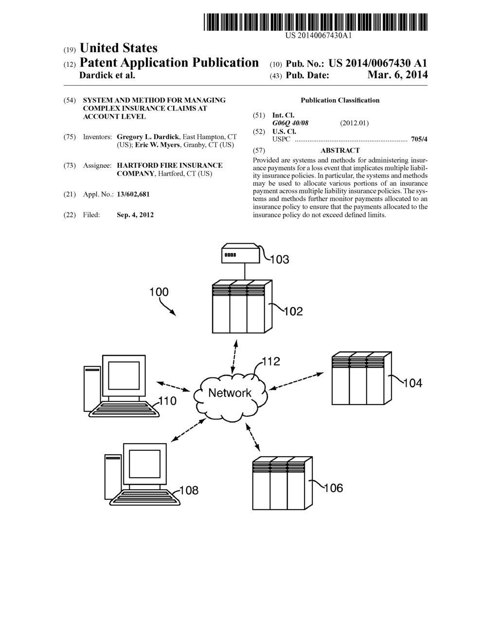 SYSTEM AND METHOD FOR MANAGING COMPLEX INSURANCE CLAIMS AT ACCOUNT LEVEL - diagram, schematic, and image 01