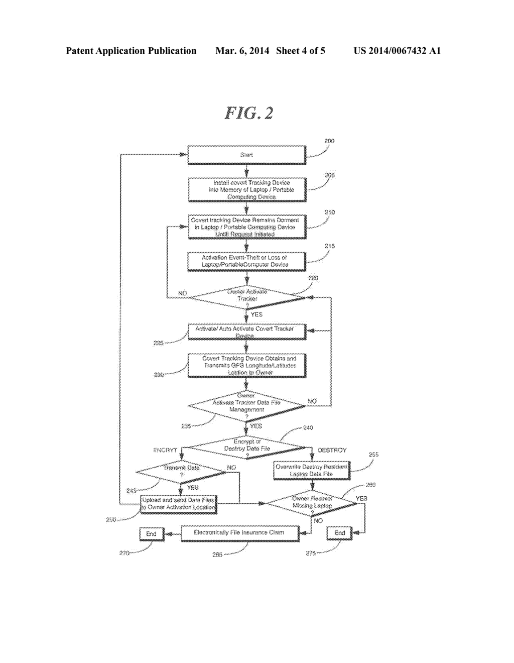 LOCATION-BASED RECOVERY DEVICE AND RISK MANAGEMENT SYSTEM FOR PORTABLE     COMPUTING DEVICES AND DATA - diagram, schematic, and image 05