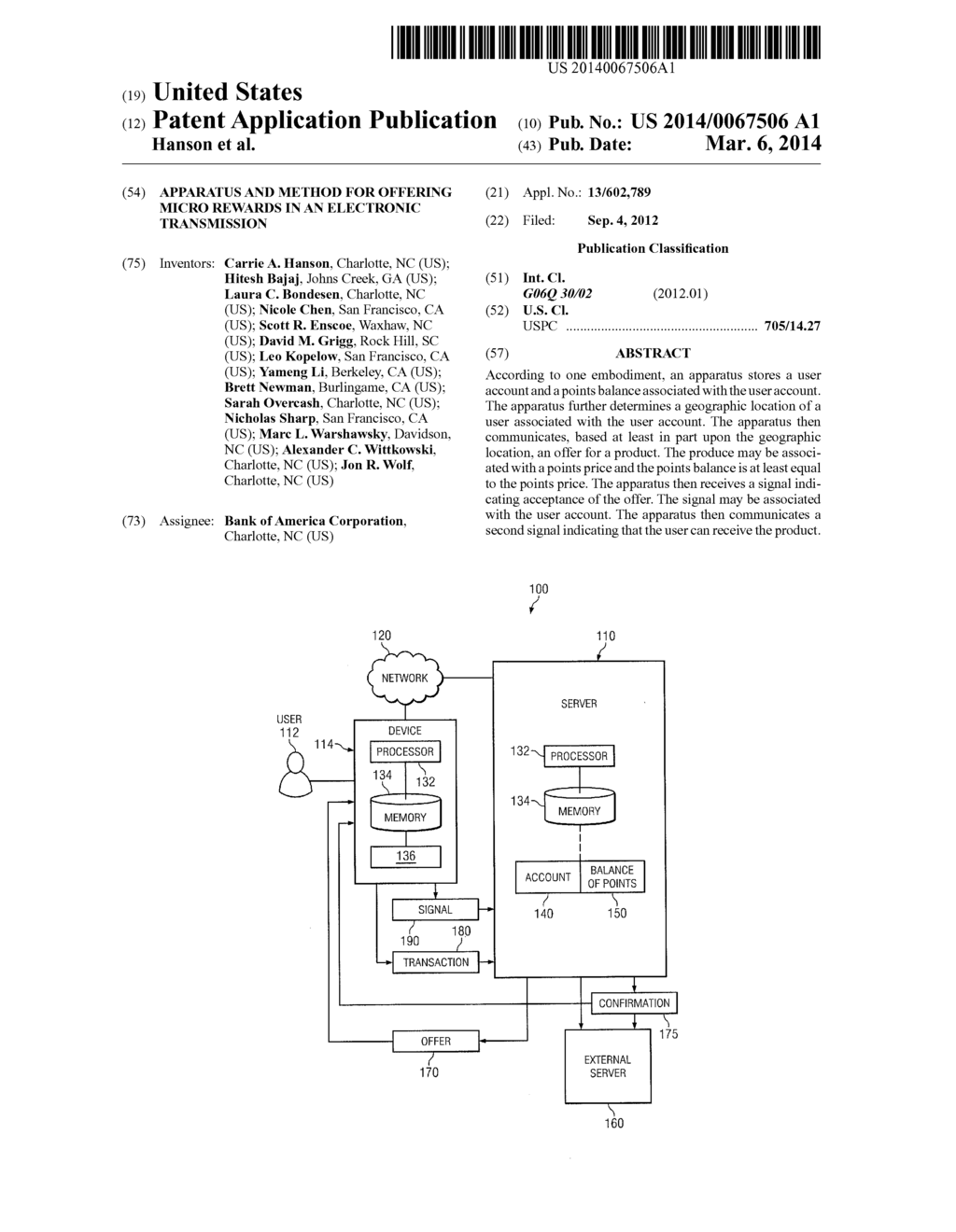 Apparatus and Method for Offering Micro Rewards in an Electronic     Transmission - diagram, schematic, and image 01