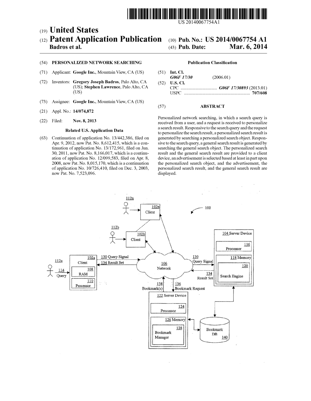 PERSONALIZED NETWORK SEARCHING - diagram, schematic, and image 01