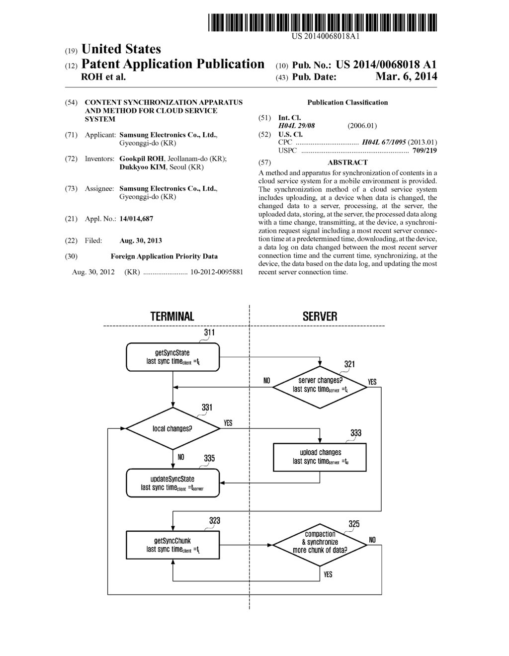 CONTENT SYNCHRONIZATION APPARATUS AND METHOD FOR CLOUD SERVICE SYSTEM - diagram, schematic, and image 01