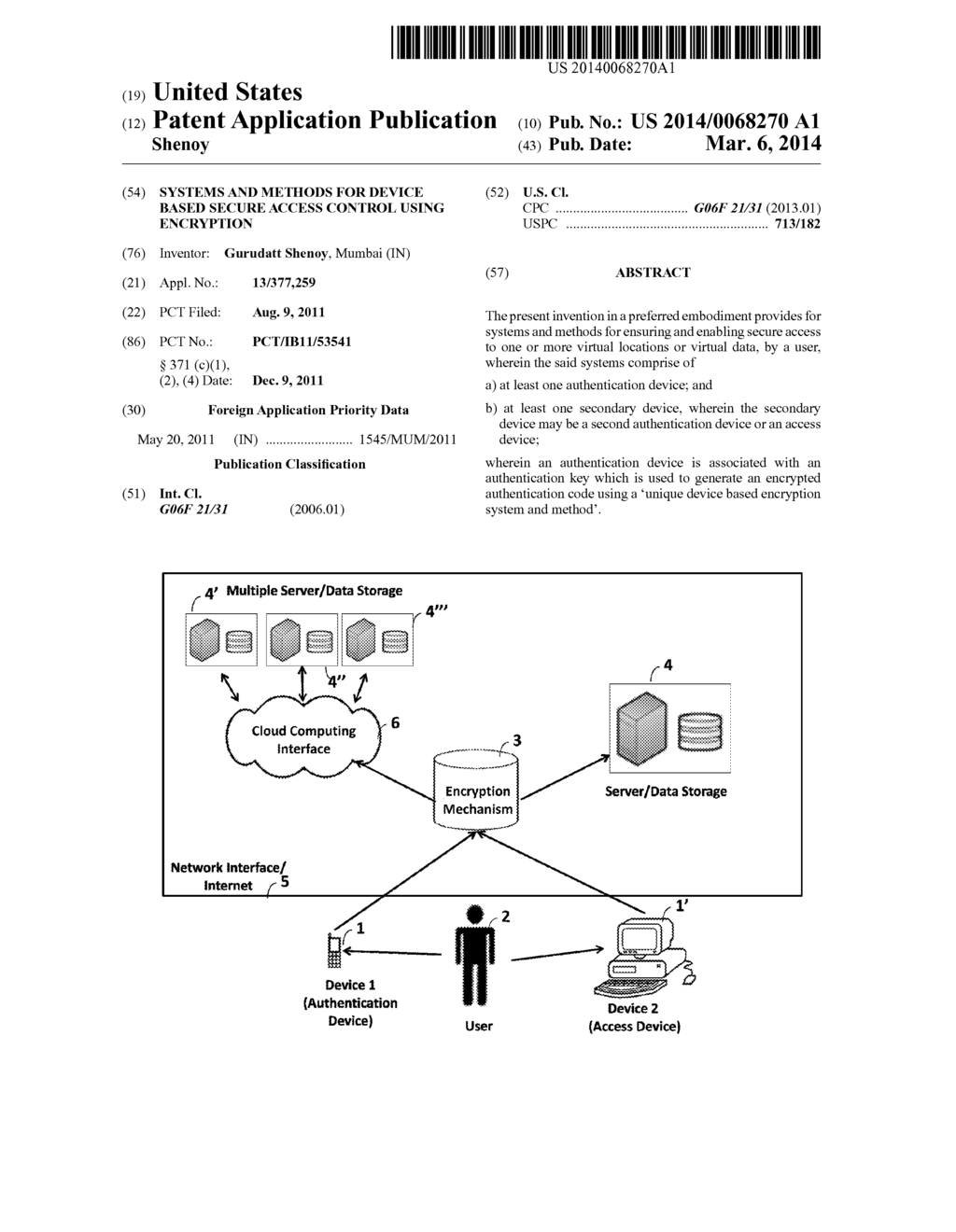 Systems And Methods For Device Based Secure Access Control Using     Encryption - diagram, schematic, and image 01