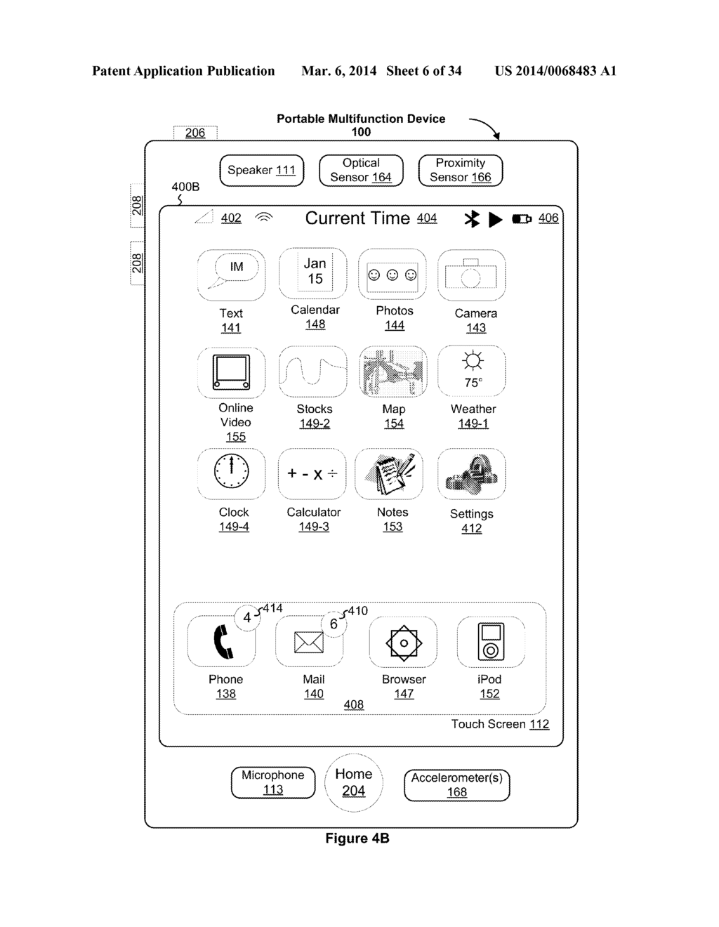 Portable Multifunction Device, Method, and Graphical User Interface     Supporting User Navigations of Graphical Objects on a Touch Screen     Display - diagram, schematic, and image 07