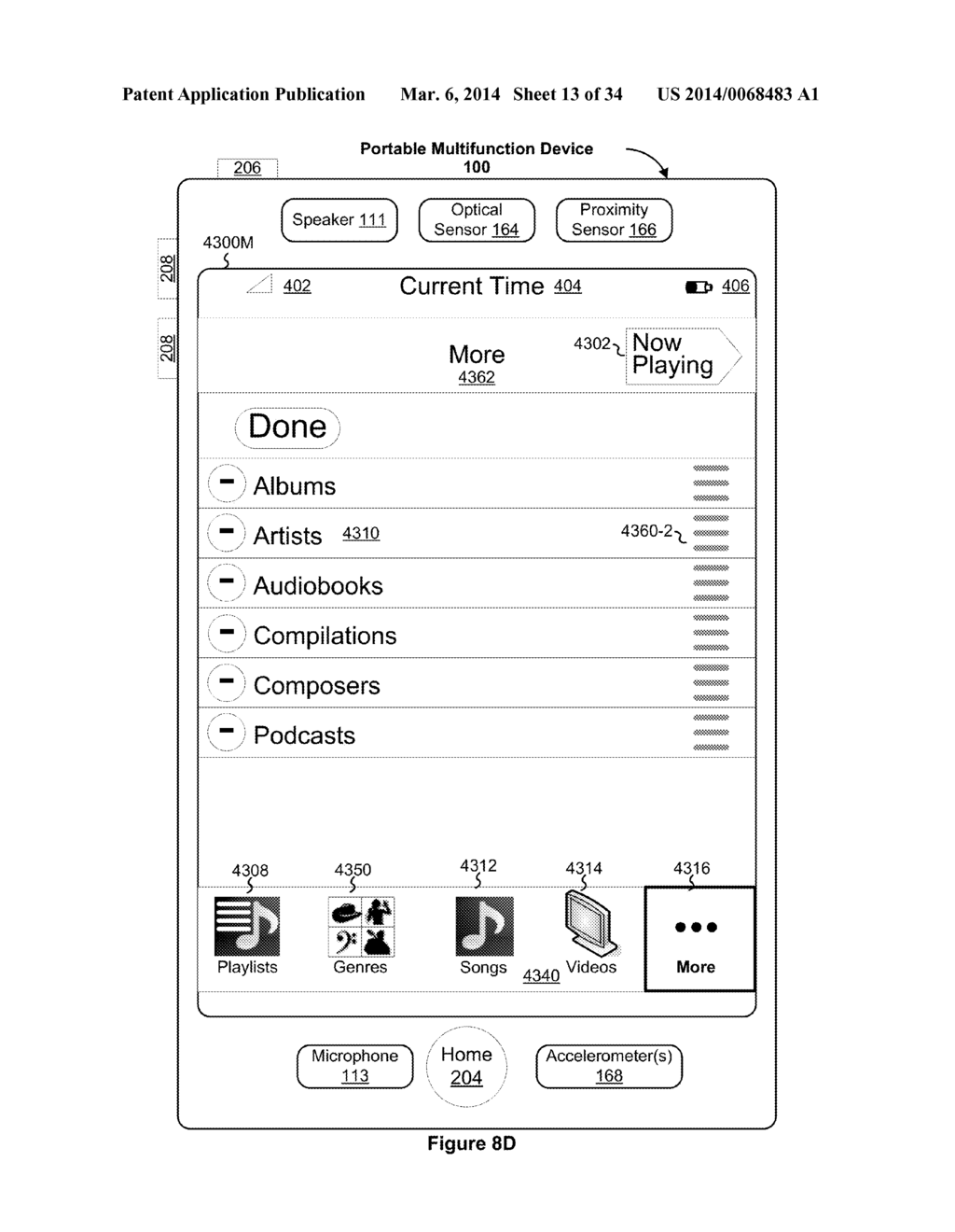 Portable Multifunction Device, Method, and Graphical User Interface     Supporting User Navigations of Graphical Objects on a Touch Screen     Display - diagram, schematic, and image 14