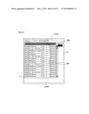 DISPLAY DEVICE FOR DISPLAYING SCREEN INCLUDING SCROLLABLE LIST diagram and image