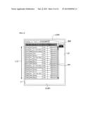 DISPLAY DEVICE FOR DISPLAYING SCREEN INCLUDING SCROLLABLE LIST diagram and image