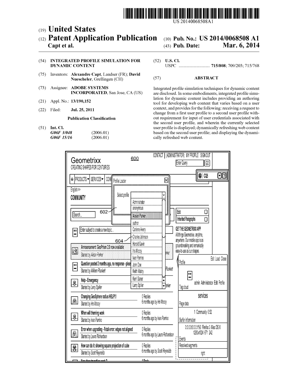 INTEGRATED PROFILE SIMULATION FOR DYNAMIC CONTENT - diagram, schematic, and image 01