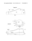 FOOTWEAR CONSTRUCTION ELIMINATING THE USE OF A FOXING OR A FOXING-LIKE     BAND diagram and image