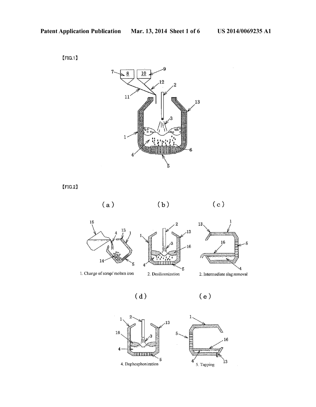 METHOD OF REFINING MOLTEN IRON - diagram, schematic, and image 02