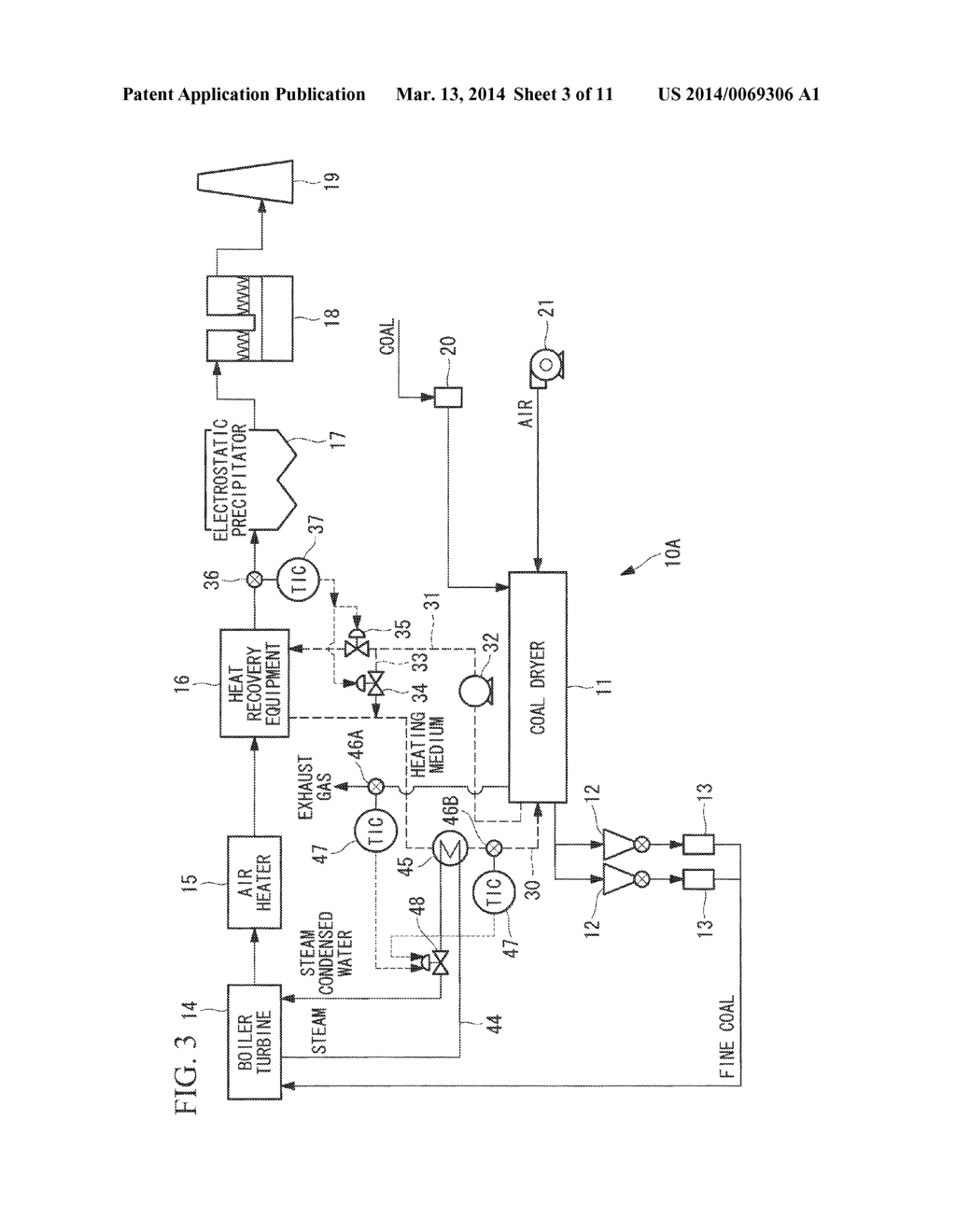 COAL FIRED BOILER PLANT AND COAL DRYING METHOD FOR COAL FIRED BOILER PLANT - diagram, schematic, and image 04