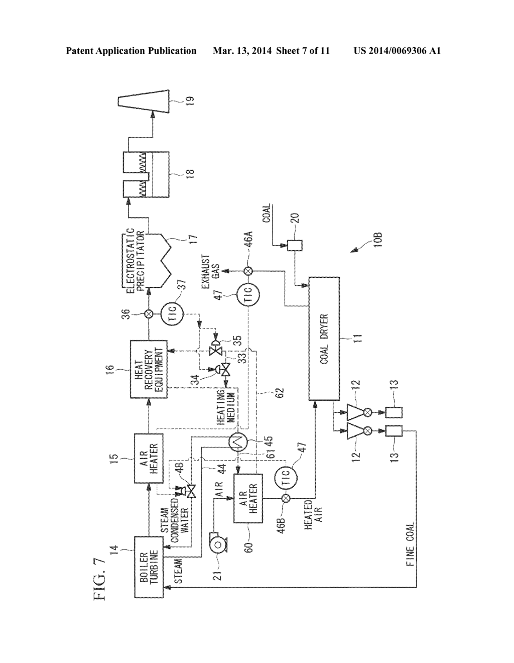 COAL FIRED BOILER PLANT AND COAL DRYING METHOD FOR COAL FIRED BOILER PLANT - diagram, schematic, and image 08