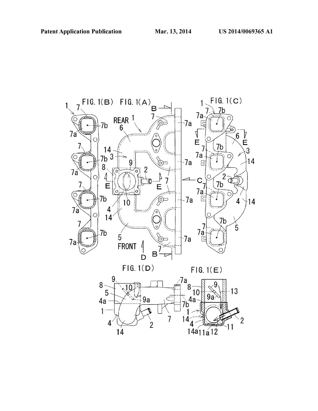 INTAKE DEVICE OF MULTICYLINDER ENGINE - diagram, schematic, and image 02