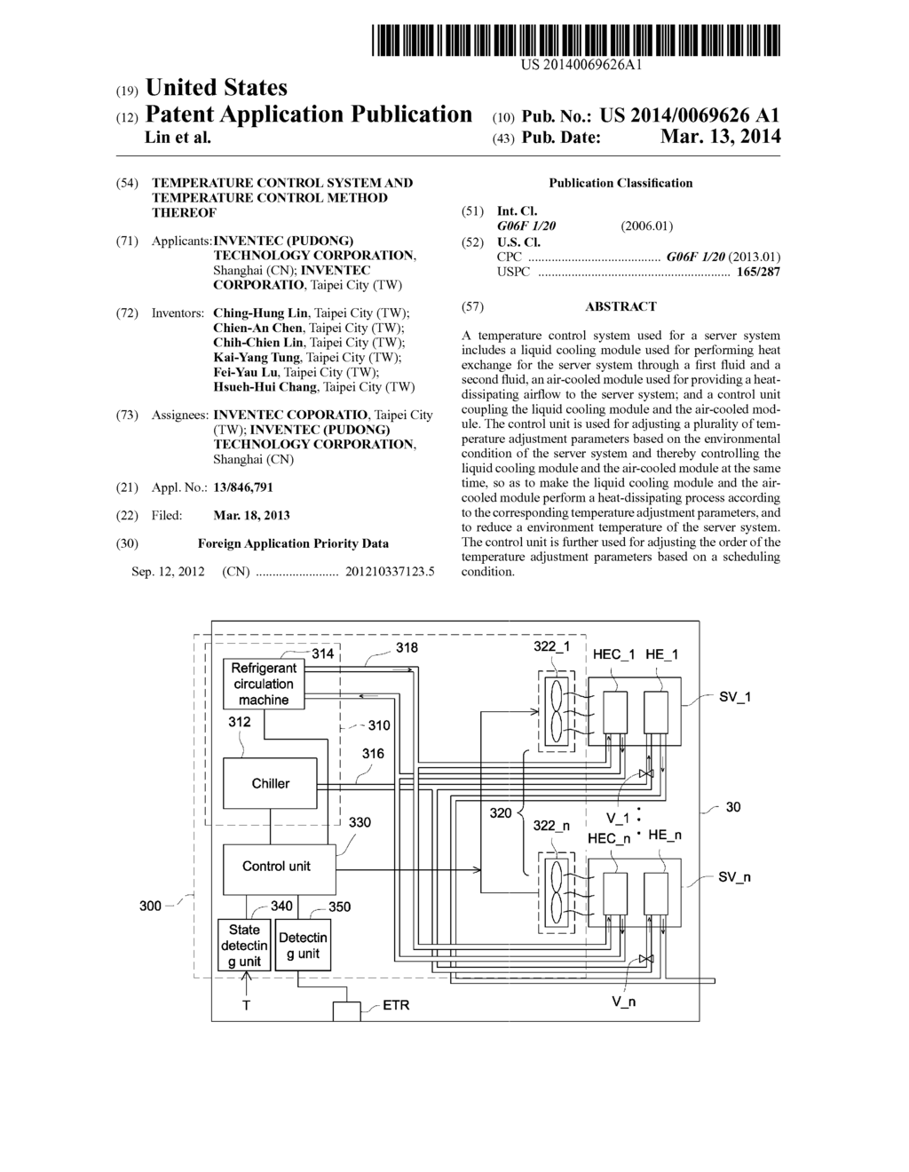 TEMPERATURE CONTROL SYSTEM AND TEMPERATURE CONTROL METHOD THEREOF - diagram, schematic, and image 01