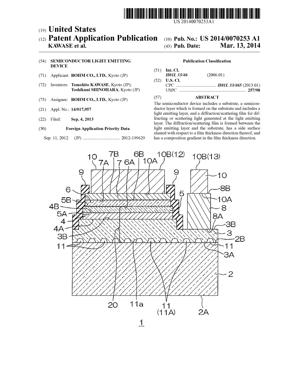 SEMICONDUCTOR LIGHT EMITTING DEVICE - diagram, schematic, and image 01