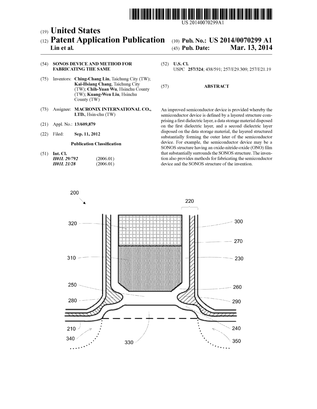 SONOS DEVICE AND METHOD FOR FABRICATING THE SAME - diagram, schematic, and image 01