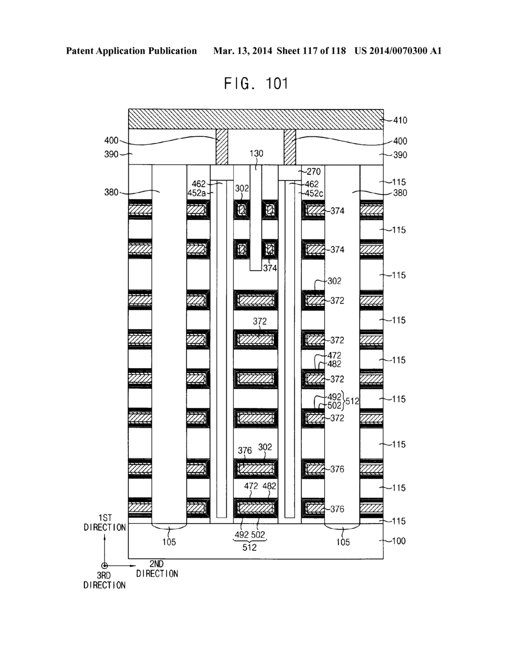 VERTICAL MEMORY DEVICES AND METHODS OF MANUFACTURING THE SAME - diagram, schematic, and image 118