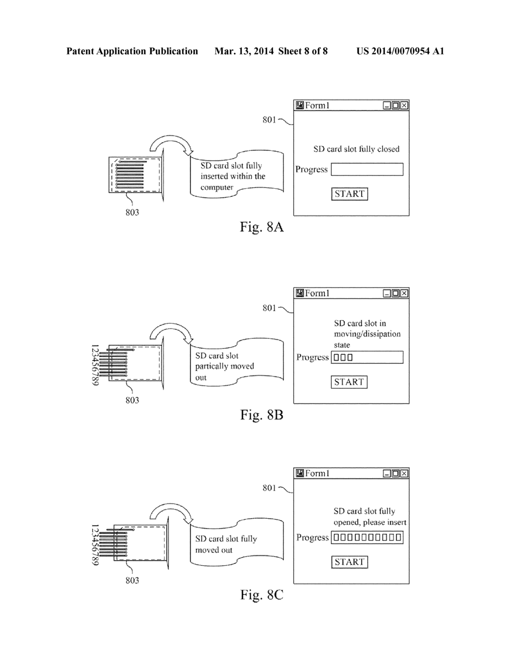 Methods for Displaying and Determining Movement State of Memory Card Slot,     and Memory Card Slot Movement State Displaying and Determining System - diagram, schematic, and image 09