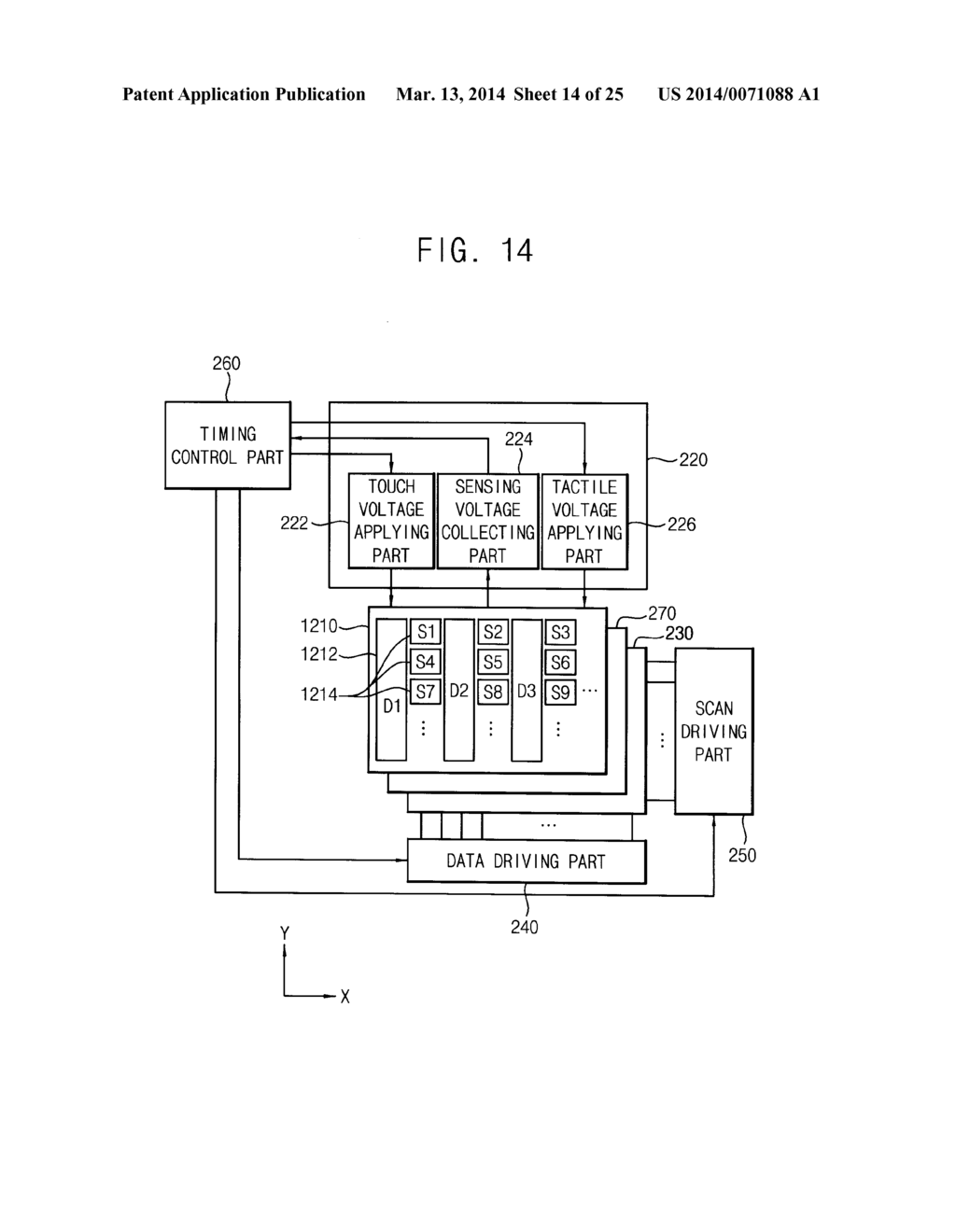 METHOD FOR REPRESENTING A TACTILE IMAGE AND TOUCH SCREEN APPARATUS FOR     PERFORMING THE METHOD - diagram, schematic, and image 15