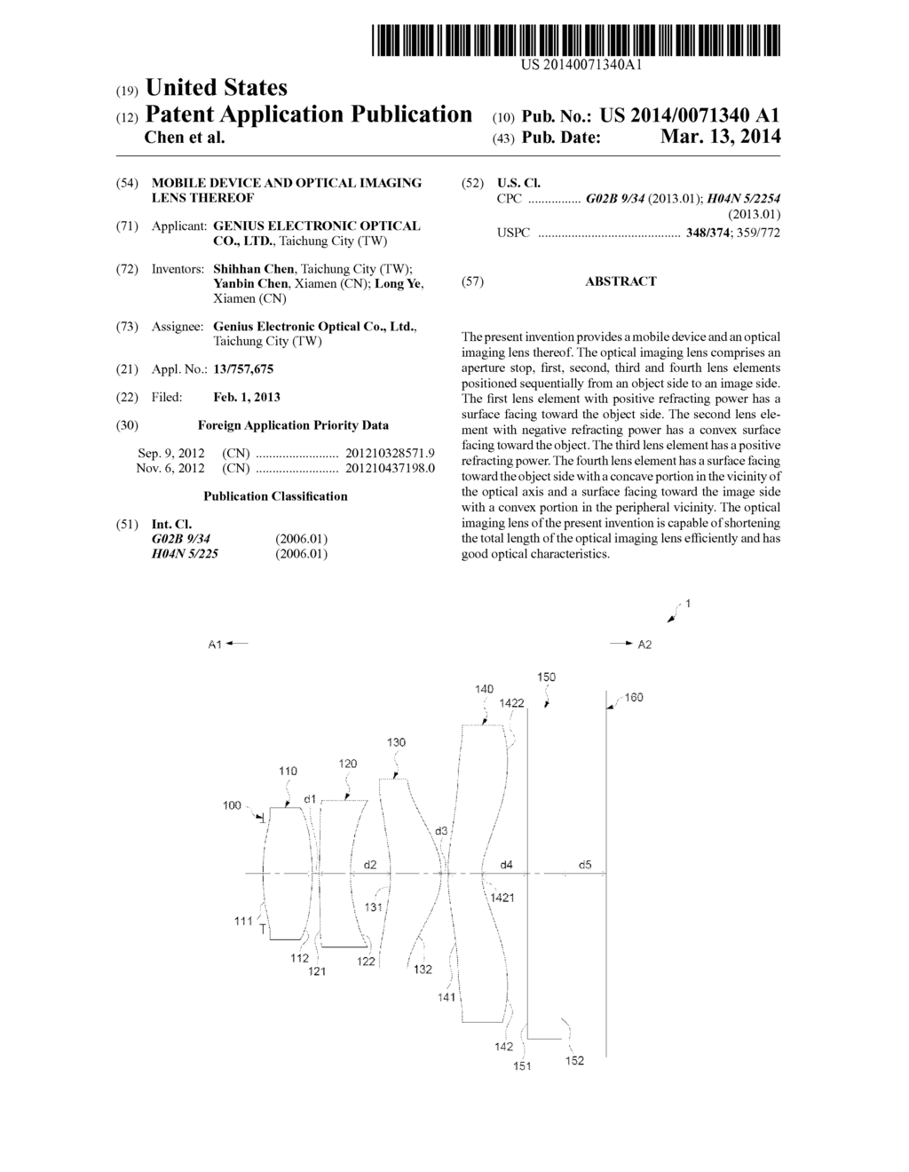 MOBILE DEVICE AND OPTICAL IMAGING LENS THEREOF - diagram, schematic, and image 01