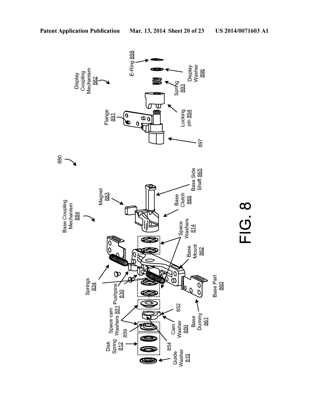 MOVEABLE DISPLAY PORTION OF A COMPUTING DEVICE INCLUDING A CLUTCH     MECHANISM - diagram, schematic, and image 21