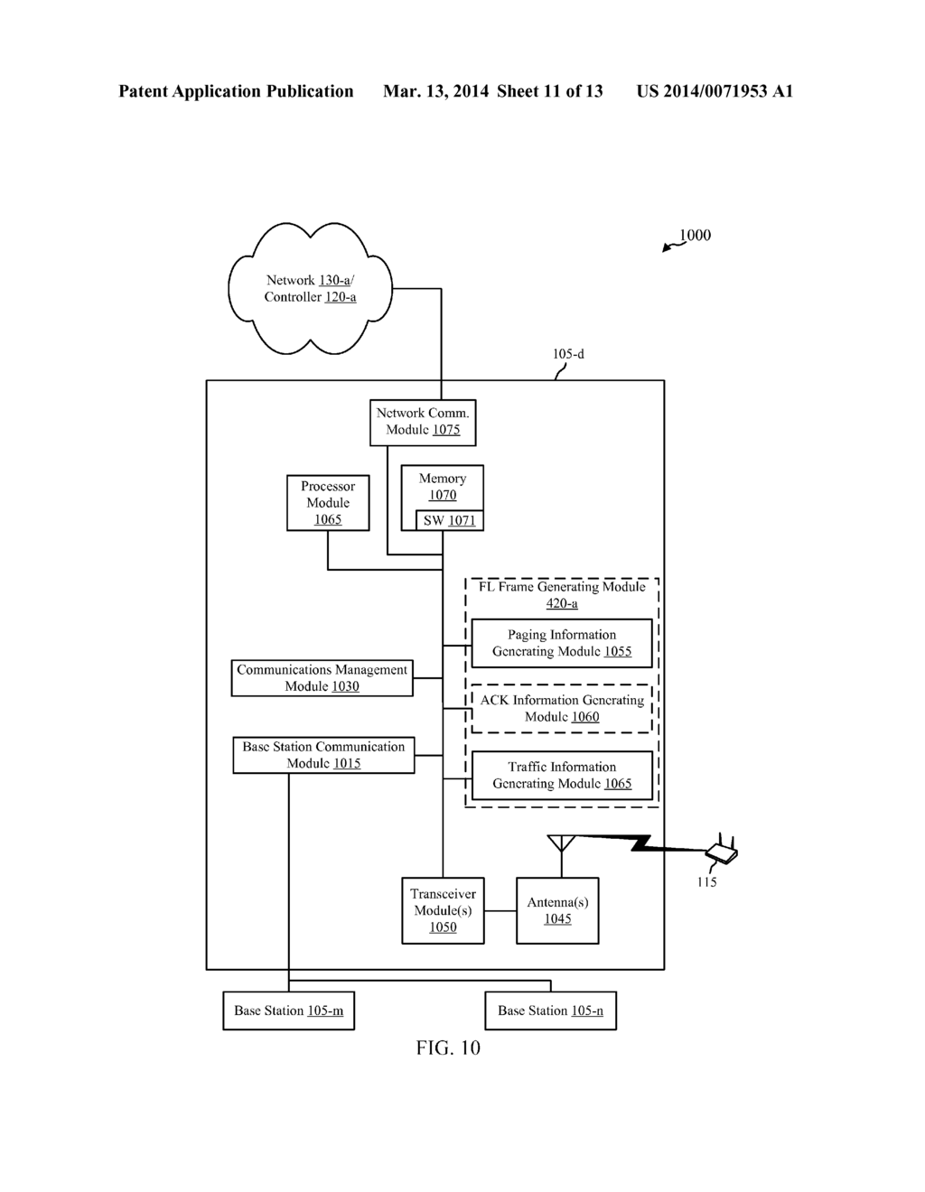 FORWARD LINK FRAME GENERATION IN A MACHINE-TO-MACHINE (M2M) WIRELESS WIDE     AREA NETWORK (WAN) - diagram, schematic, and image 12