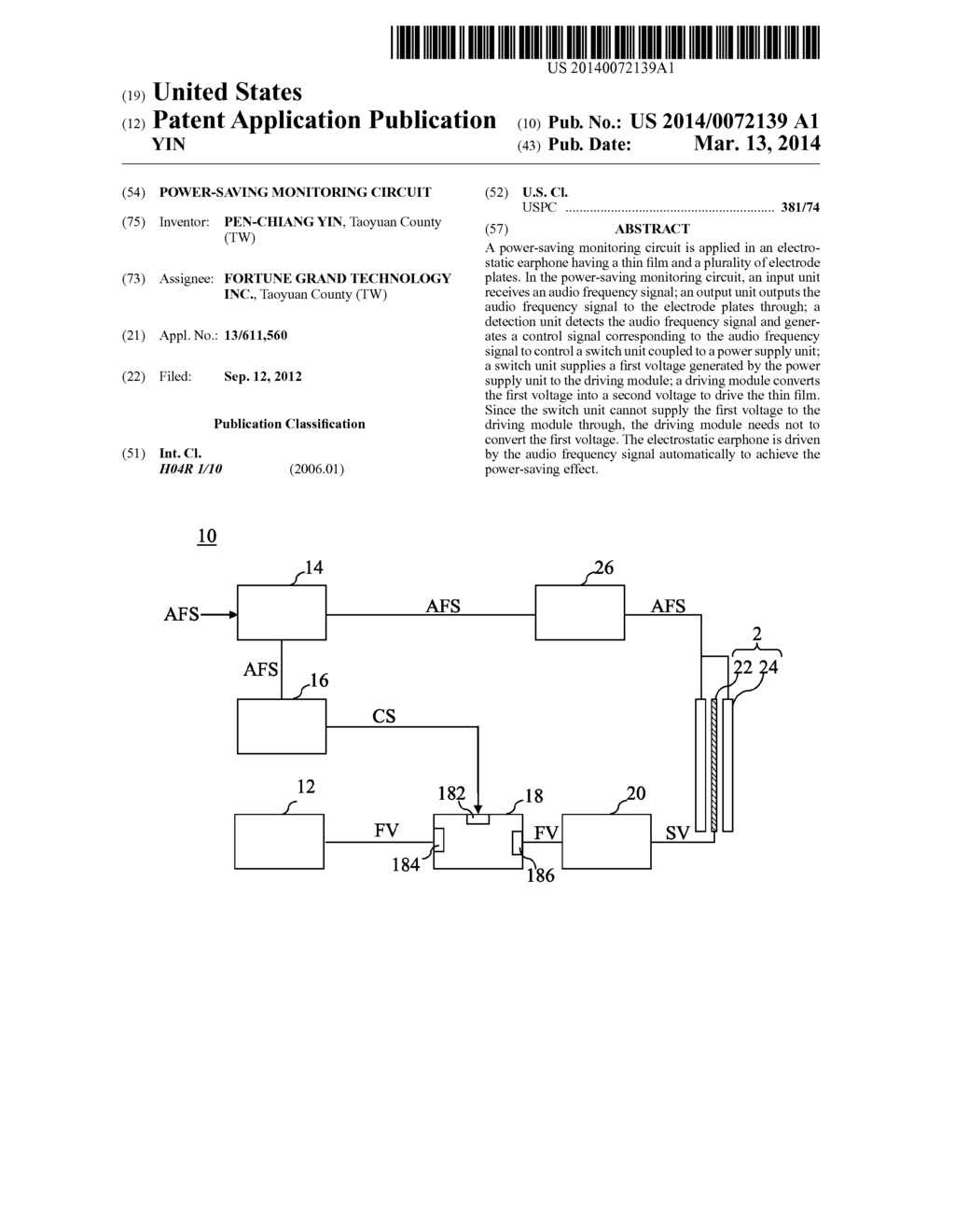 POWER-SAVING MONITORING CIRCUIT - diagram, schematic, and image 01