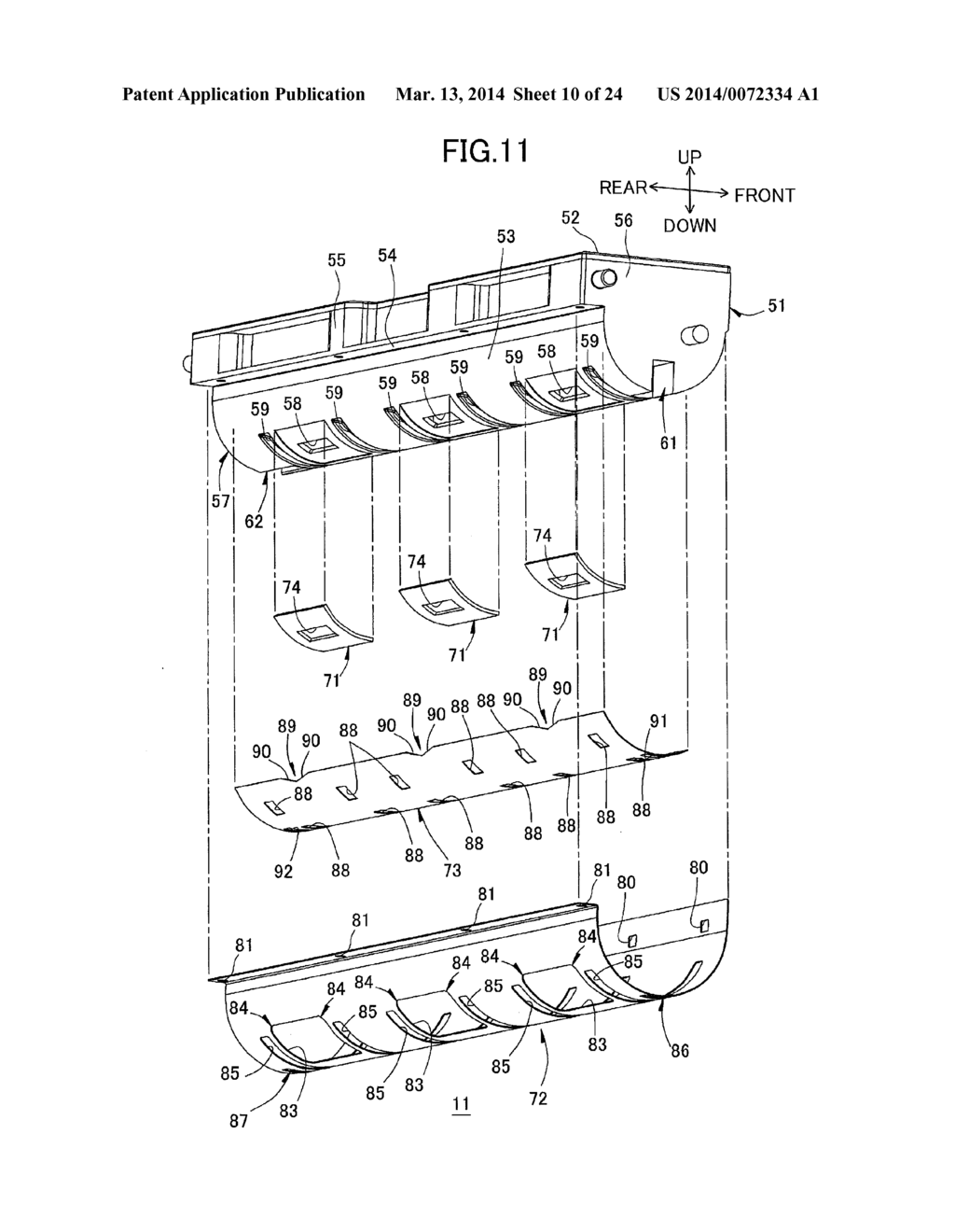 IMAGE-FORMING DEVICE HAVING DRAWER TO WHICH CARTRIDGES ARE DETACHABLY     ATTACHABLE - diagram, schematic, and image 11