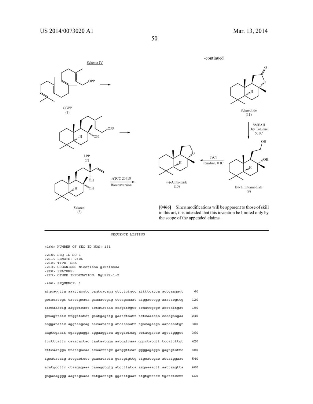 Sclareol and labdenediol diphosphate synthase polypeptides, encoding     nucleic acid molecules and uses thereof - diagram, schematic, and image 78