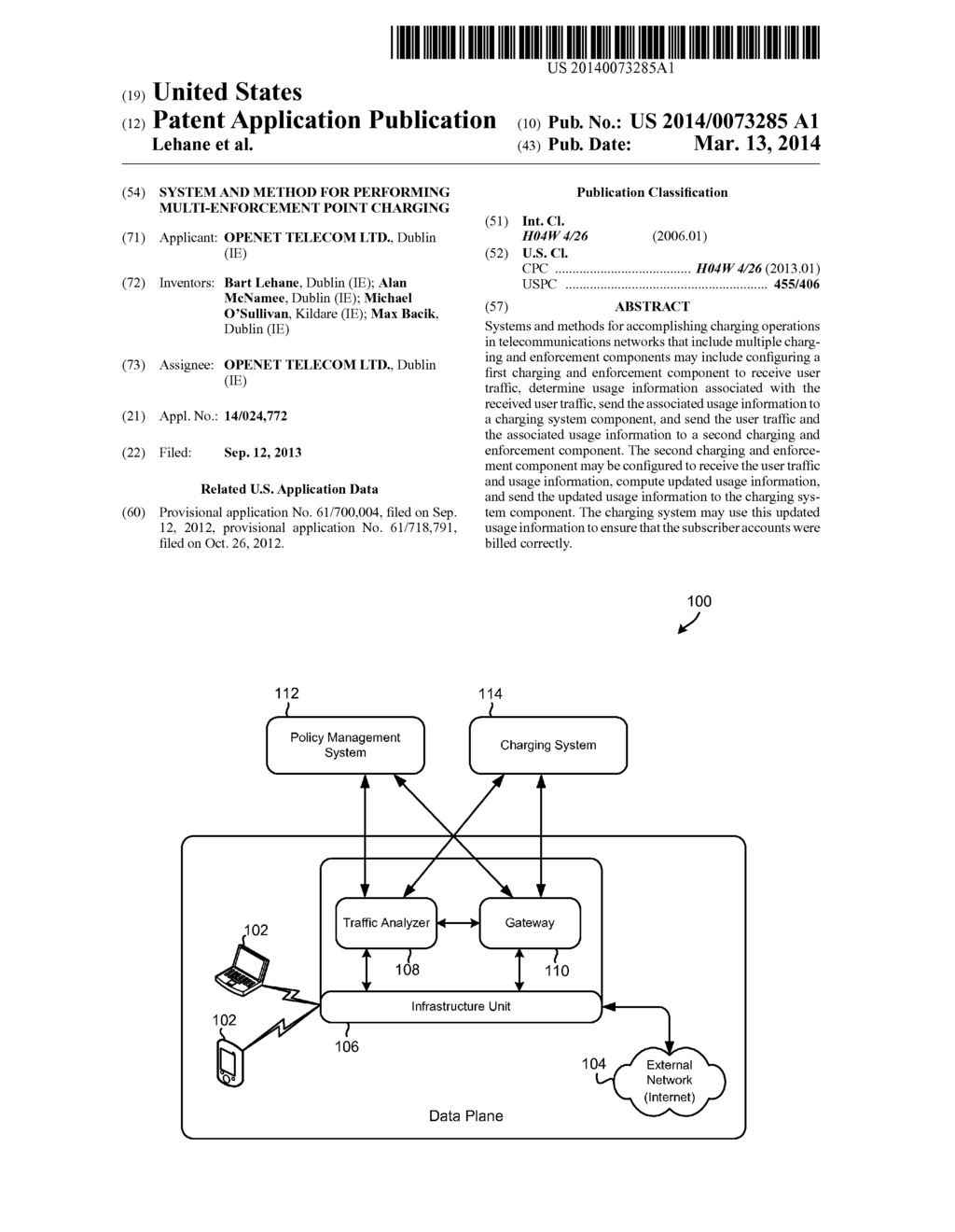 System and Method for Performing Multi-Enforcement Point Charging - diagram, schematic, and image 01