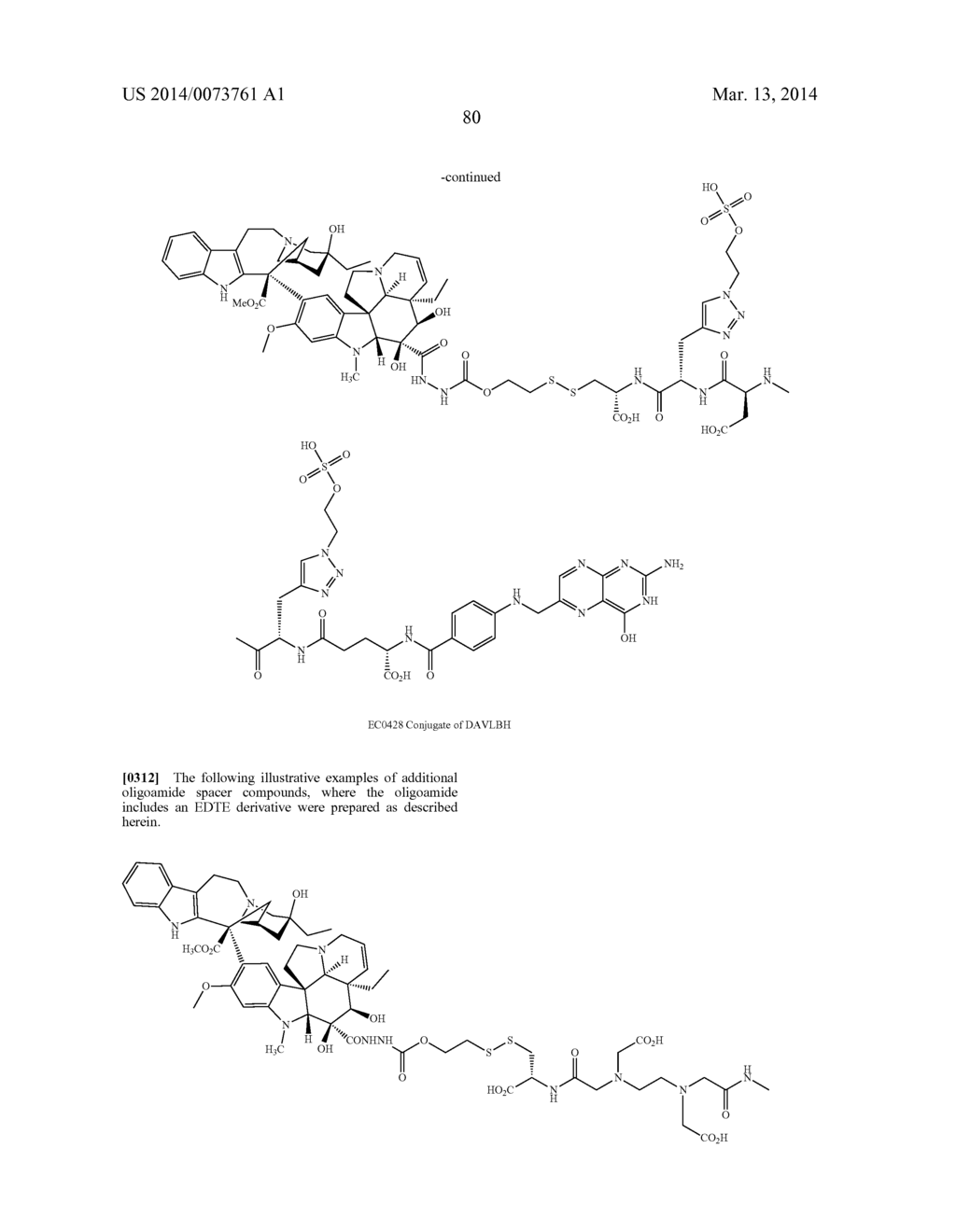 CONJUGATES CONTAINING HYDROPHILIC SPACER LINKERS - diagram, schematic, and image 95