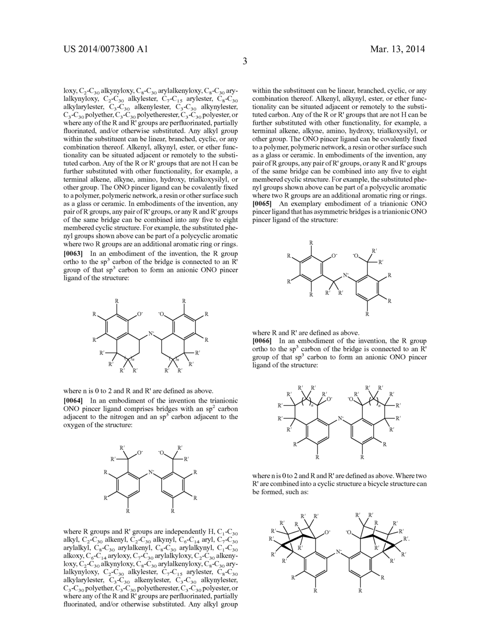 ONO PINCER LIGANDS AND ONO PINCER LIGAND COMPRISING METAL COMPLEXES - diagram, schematic, and image 53
