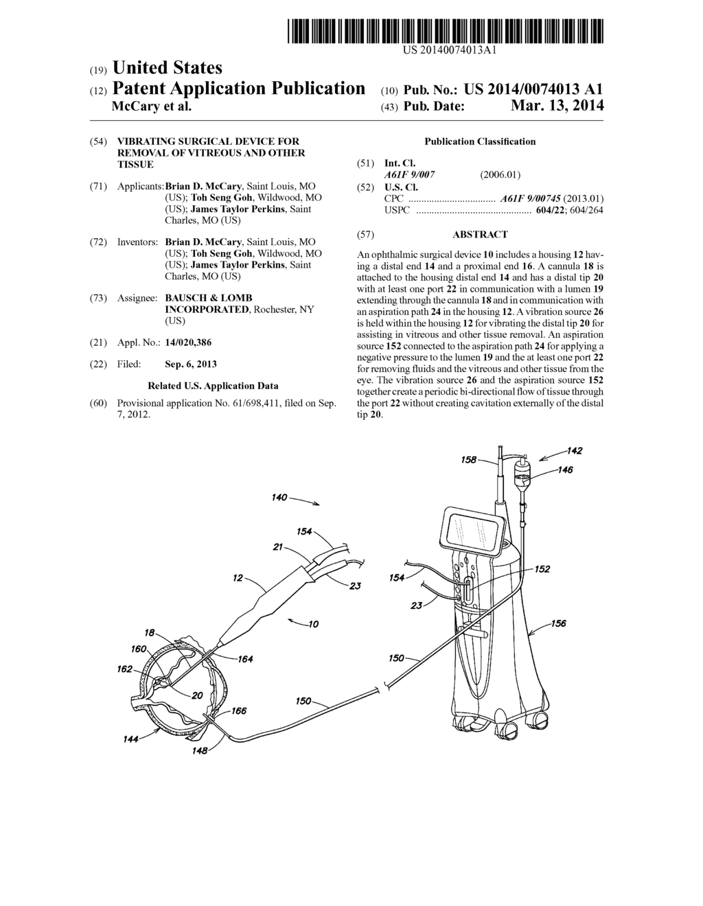 Vibrating Surgical Device for Removal of Vitreous and Other Tissue - diagram, schematic, and image 01