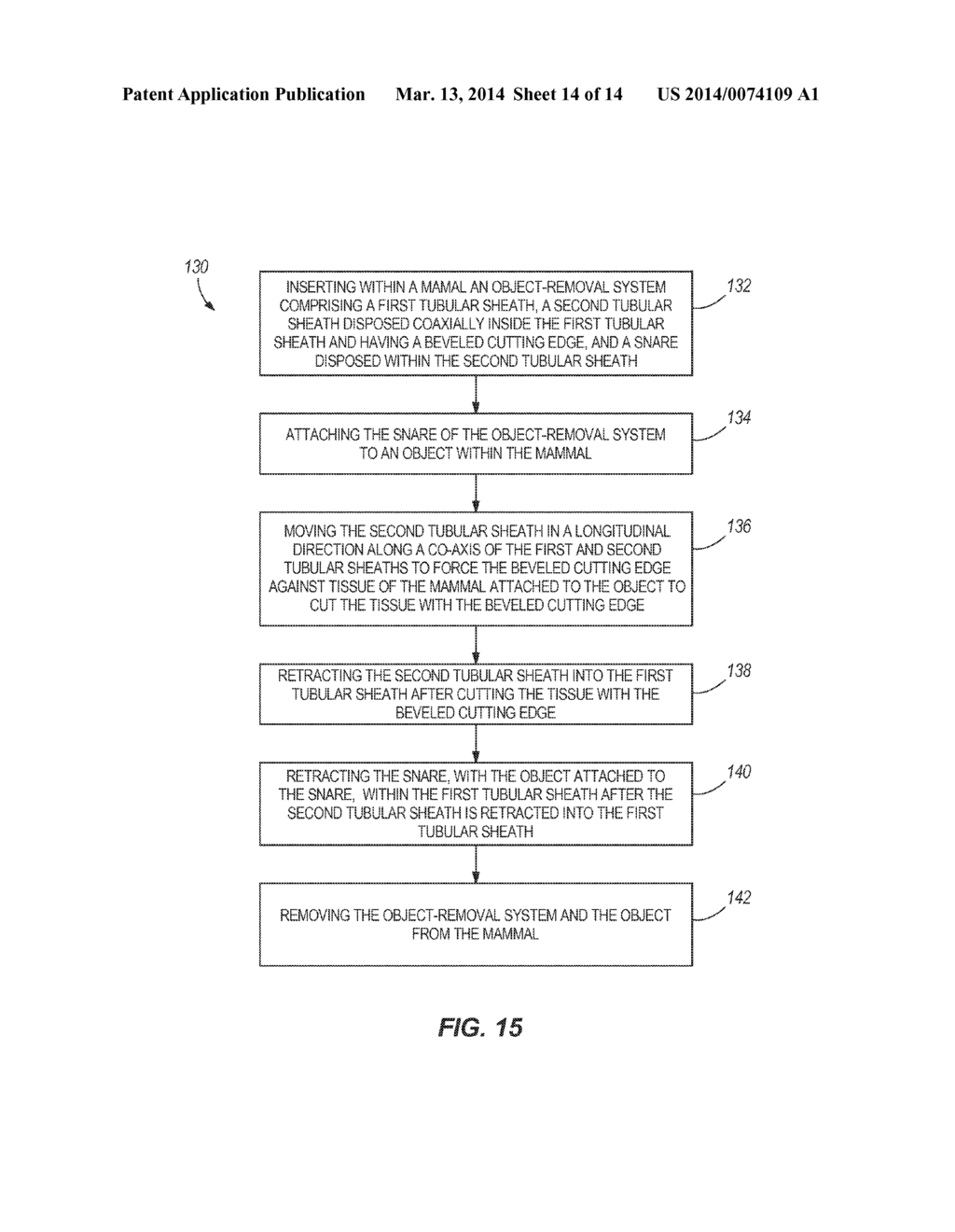 SYSTEM AND METHOD FOR REMOVING AN OBJECT FROM WITHIN A MAMMAL - diagram, schematic, and image 15