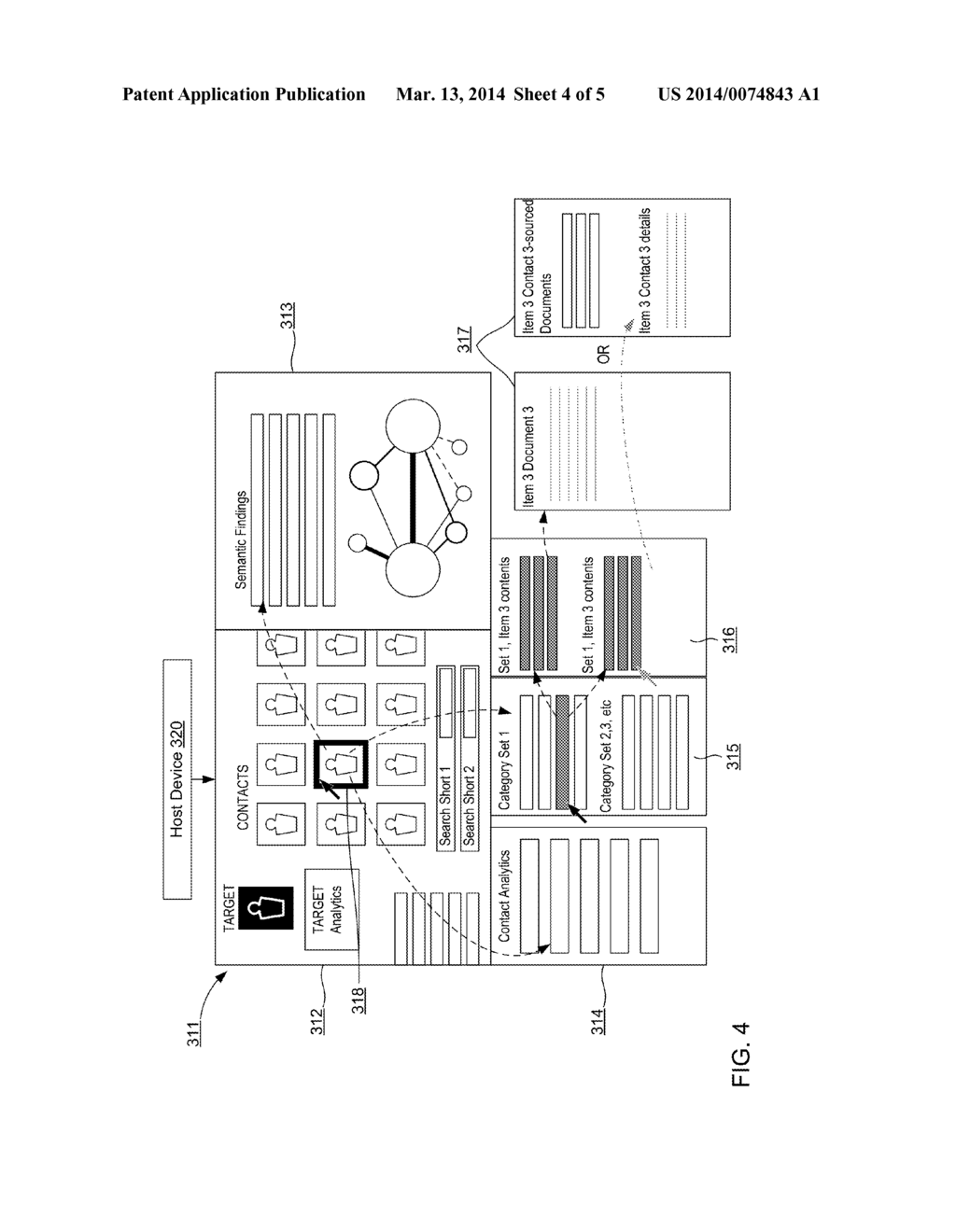 SYSTEMS AND METHODS FOR DYNAMIC ANALYSIS, SORTING AND ACTIVE DISPLAY OF     SEMANTIC-DRIVEN REPORTS OF COMMUNICATION REPOSITORIES - diagram, schematic, and image 05