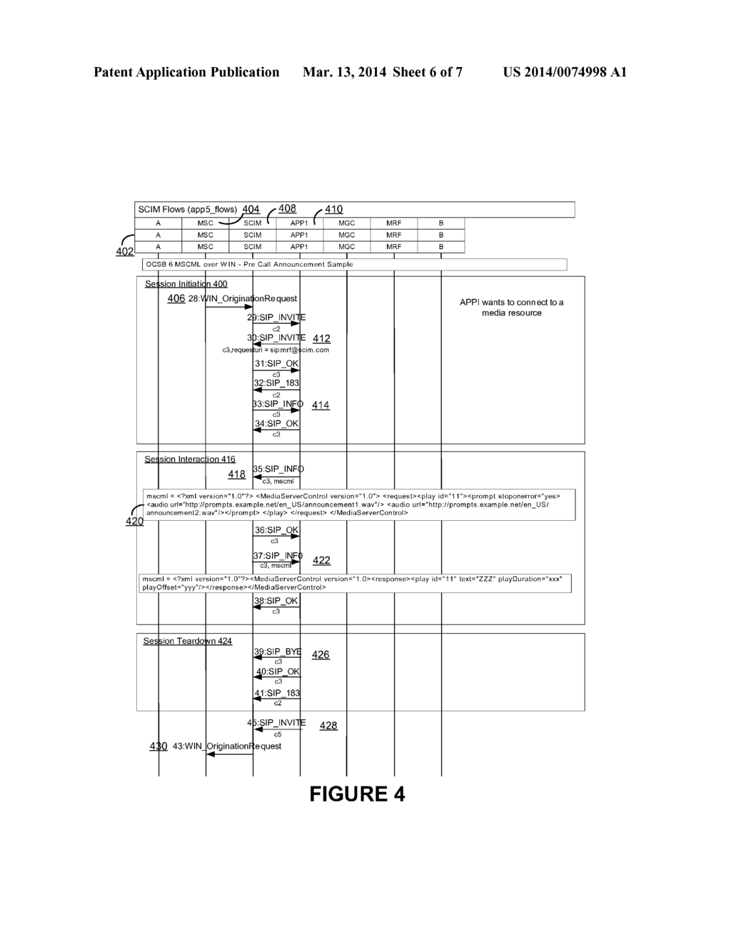 SYSTEM AND METHOD FOR EXTENDING IMS SCIM / SERVICE BROKER TO ENABLE     APPLICATION SERVERS USING MSCML TO EXECUTE ON CDMA WIN NETWORKS - diagram, schematic, and image 07