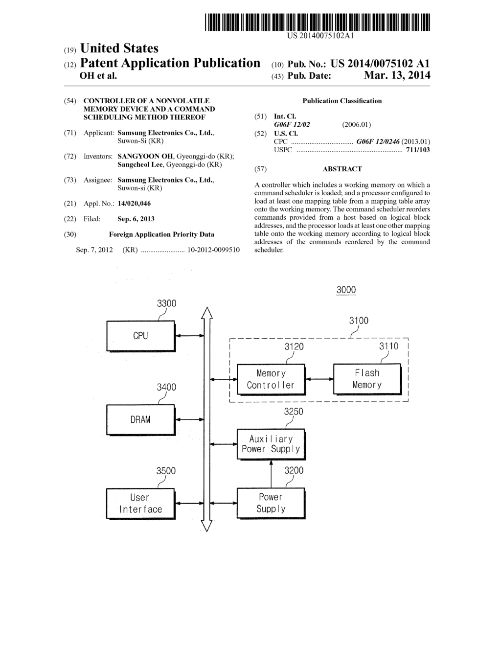 CONTROLLER OF A NONVOLATILE MEMORY DEVICE AND A COMMAND SCHEDULING METHOD     THEREOF - diagram, schematic, and image 01