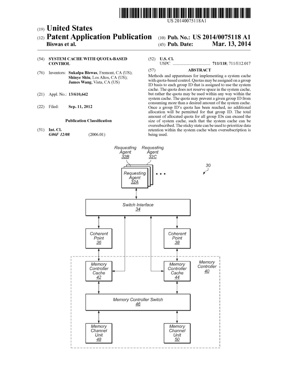 SYSTEM CACHE WITH QUOTA-BASED CONTROL - diagram, schematic, and image 01