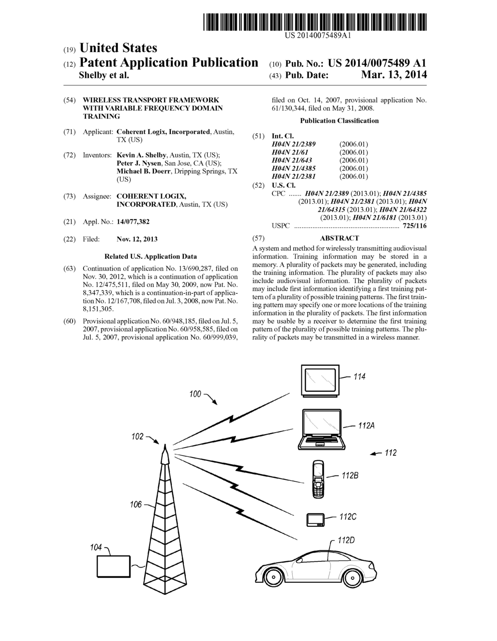 Wireless Transport Framework with Variable Frequency Domain Training - diagram, schematic, and image 01