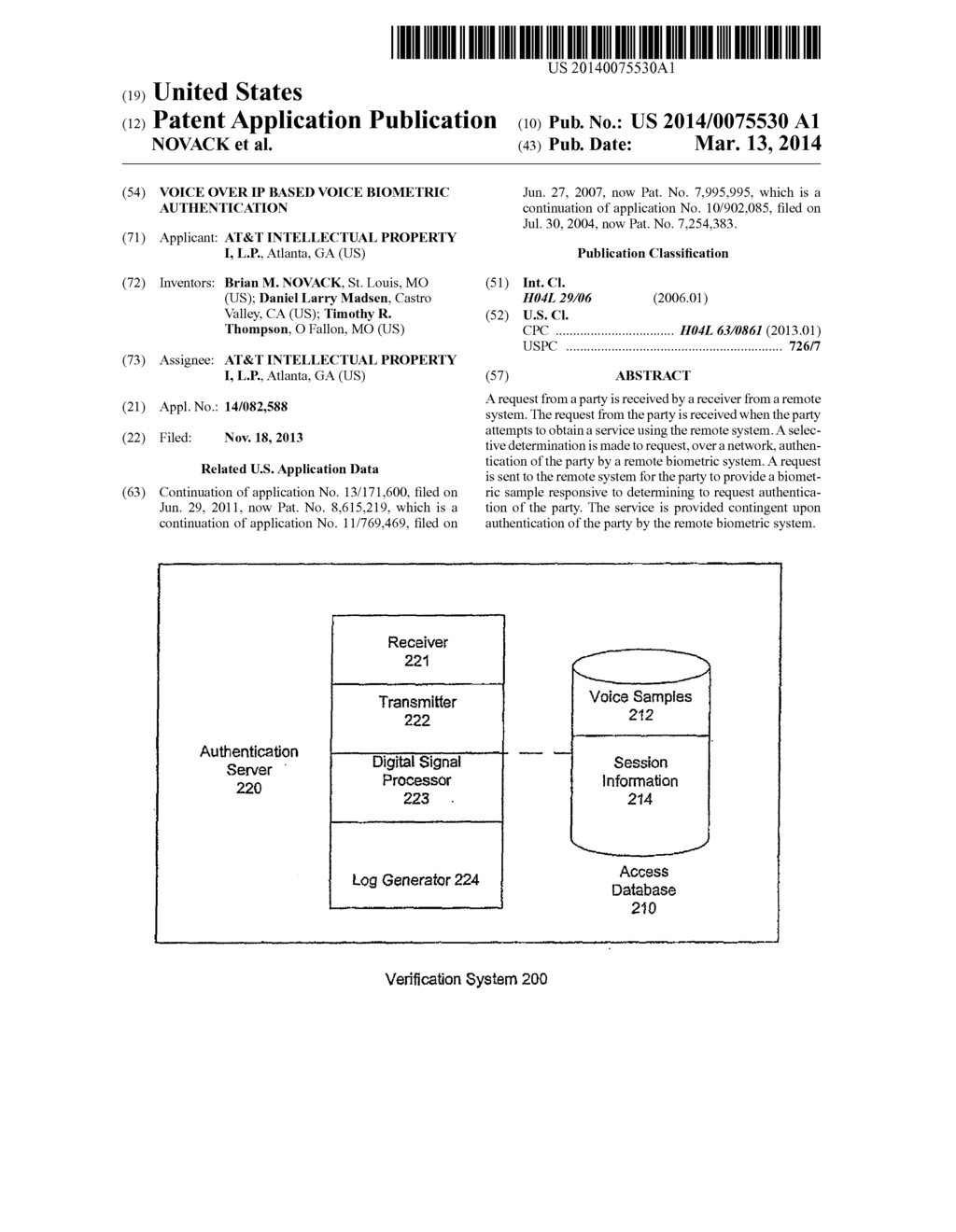 VOICE OVER IP BASED VOICE BIOMETRIC AUTHENTICATION - diagram, schematic, and image 01