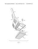 DISPOSABLE LIQUID ABSORBING CLEANING PAD FOR A HAND HELD CLEANING     IMPLEMENT HAVING AN ELONGATED HANDLE diagram and image