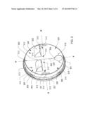 LID WITH CURVED EDGE AND DOMED AIR OUTLETS AND FASTENING METHOD FOR THE     CONNECTING PIPE FOR COLLECTING LEAVES WITH A BLOWER/VACUUM AND THE     DISCHARGE OF DEBRIS INTO A BAG diagram and image