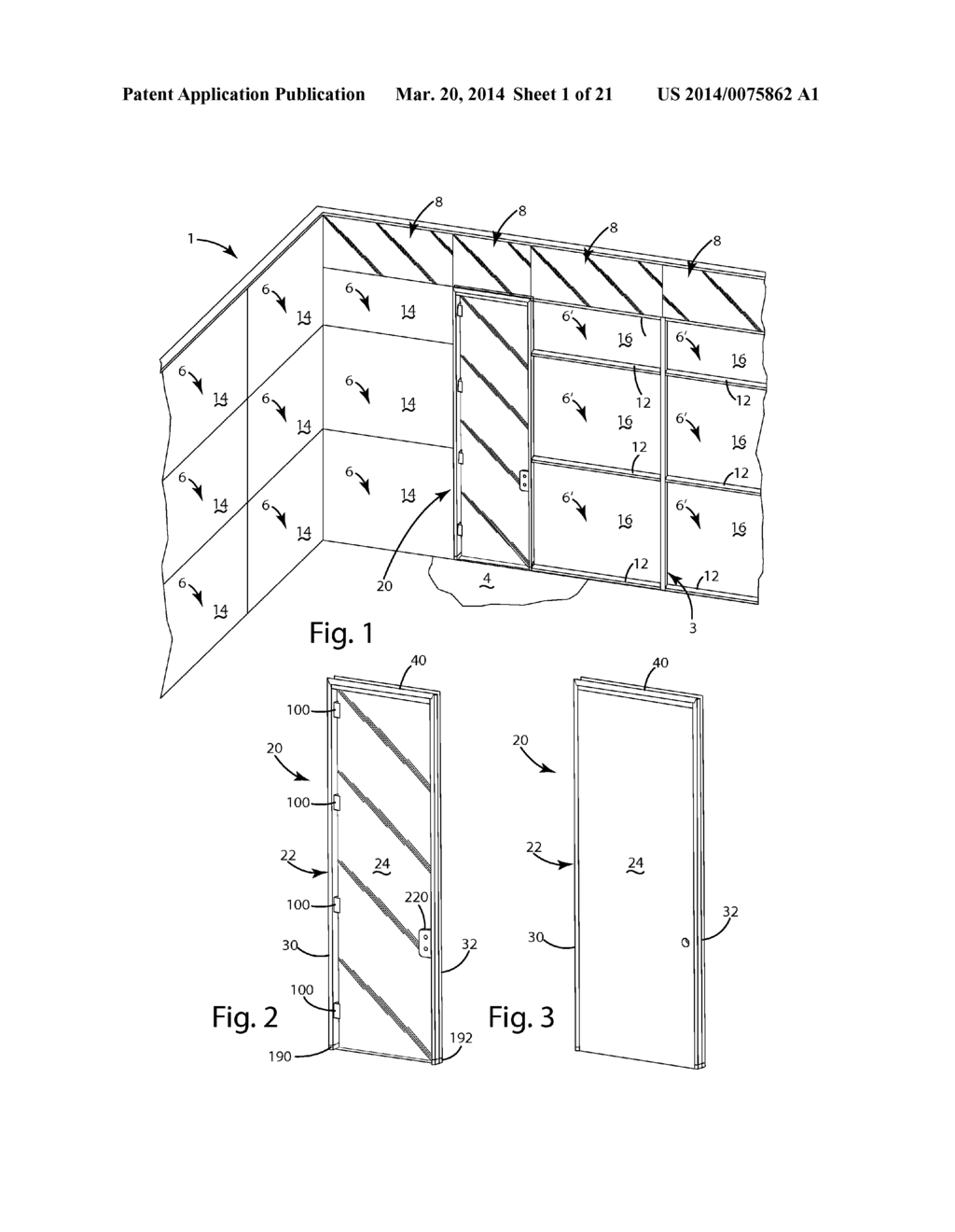 REVERSIBLE DOOR ASSEMBLY FOR PARTITION WALL - diagram, schematic, and image 02