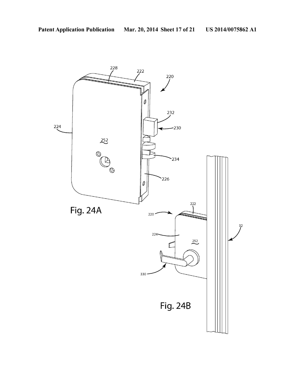 REVERSIBLE DOOR ASSEMBLY FOR PARTITION WALL - diagram, schematic, and image 18