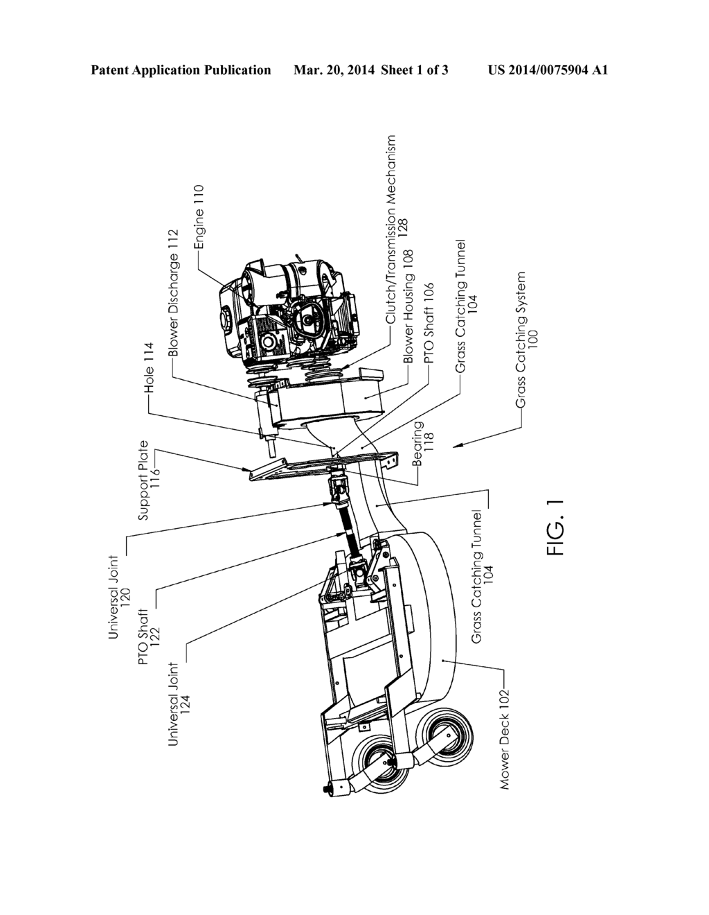 Grass Collection System with Through-shaft PTO - diagram, schematic, and image 02