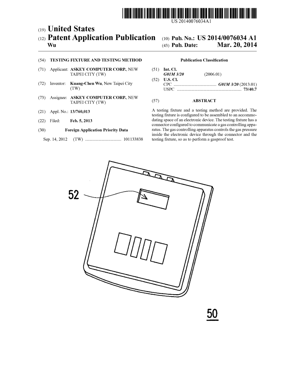 TESTING FIXTURE AND TESTING METHOD - diagram, schematic, and image 01