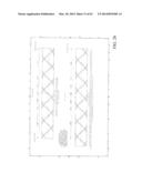 METHOD AND APPARATUS FOR LINKED HORIZONTAL DRAPERY PANELS HAVING VARYING     CHARACTERISTICS TO BE MOVED INDEPENDENTLY BY A COMMON DRIVE SYSTEM diagram and image